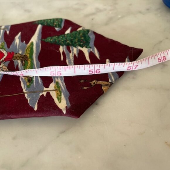 OSCAR DE LA RENTA Vintage Santa Golf Silk Tie - Picture 13 of 14